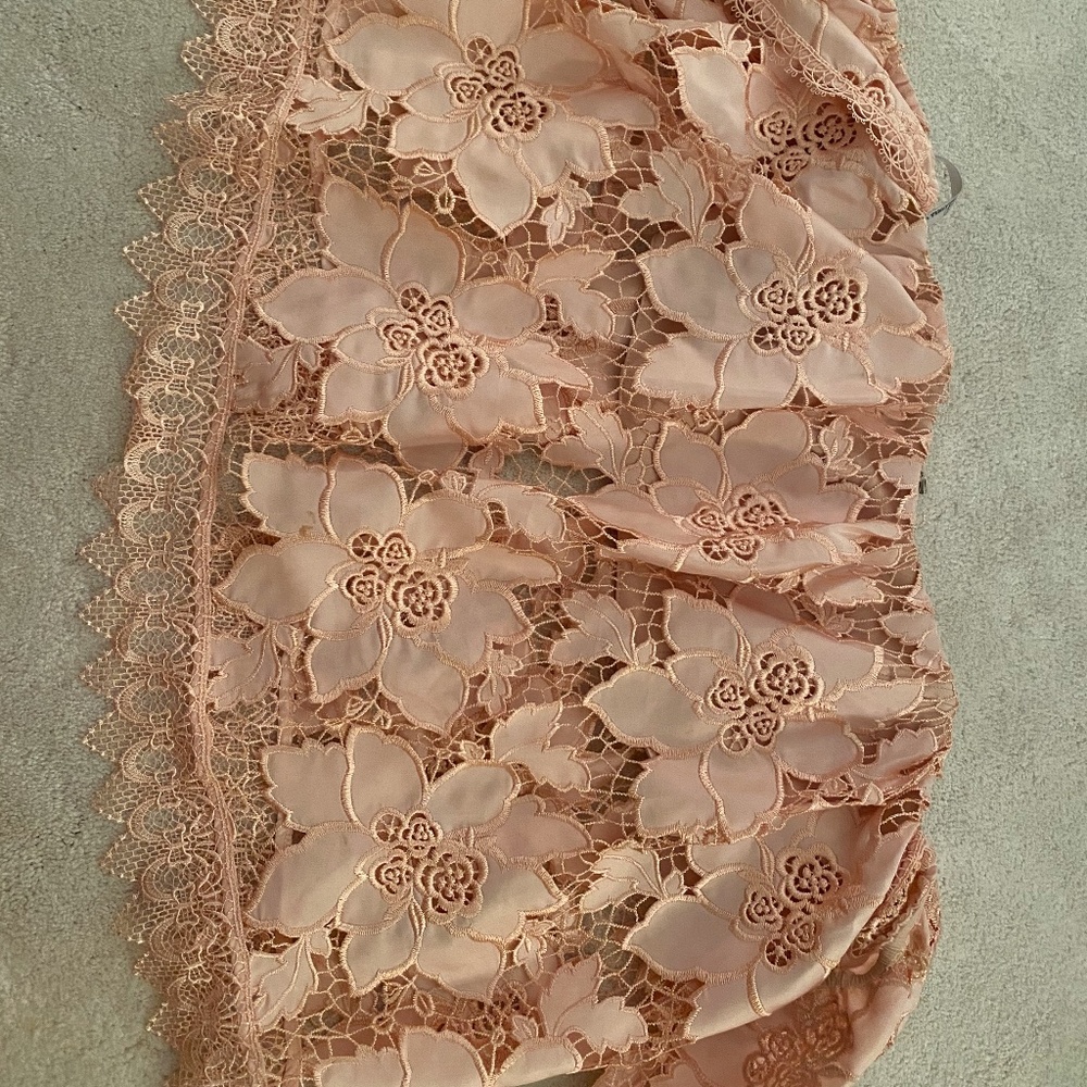 Lovers & Friends strapless embroidered top